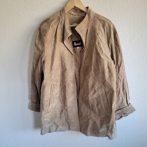 Avanti Vintage Suede Tan Jacket Made In Yugoslavia Women's Size 14